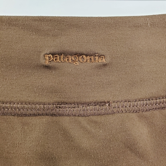 Patagonia Brown Crop Leggings Base Layer Active Workout - Picture 3 of 7